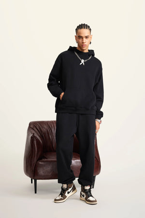 Ghost Hoodie Blank FW-24 Heavy Drop Shoulder - BLACK