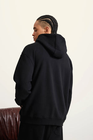 Ghost Hoodie Blank FW-24 Heavy Drop Shoulder - BLACK