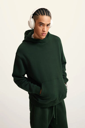 Ghost Hoodie Blank FW-24 Heavy Drop Shoulder - BLACKISH GREEN