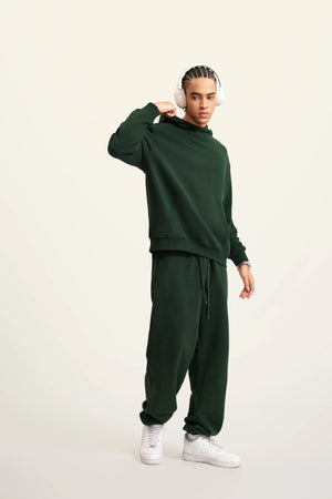 Ghost Hoodie Blank FW-24 Heavy Drop Shoulder - BLACKISH GREEN