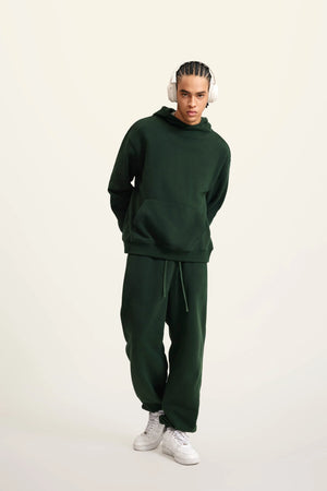 Ghost Hoodie Blank FW-24 Heavy Drop Shoulder - BLACKISH GREEN