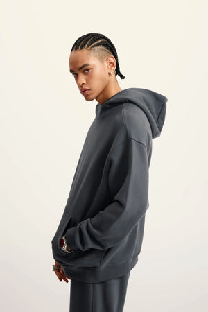 Ghost Hoodie Blank FW-24 Heavy Drop Shoulder - CHARCOAL
