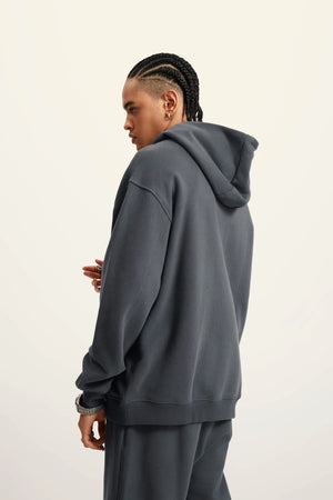 Ghost Hoodie Blank FW-24 Heavy Drop Shoulder - CHARCOAL