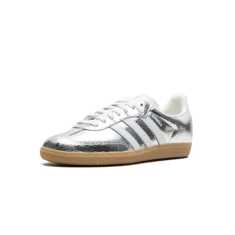 ADIDAS Samba OG WMNS Silver Metallic Cracked Leath-shoes-Adidas-36-LOTABY