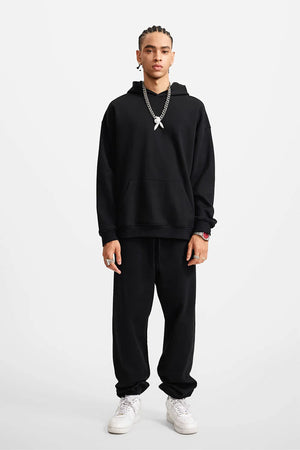 Hoodie FW/24 Drop Shoulder Blank - BLACK