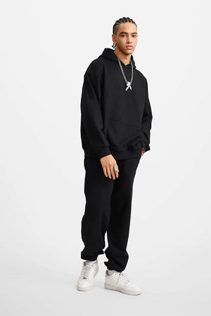 Hoodie FW/24 Drop Shoulder Blank - BLACK
