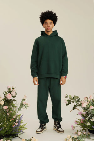 Hoodie FW/24 Drop Shoulder Blank - BLACKISH GREEN