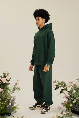 Hoodie FW/24 Drop Shoulder Blank - BLACKISH GREEN