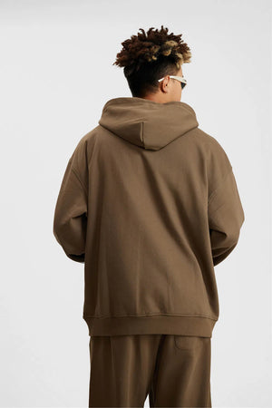 Hoodie FW/24 Drop Shoulder Blank - BROWN