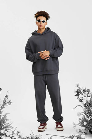 Hoodie FW/24 Drop Shoulder Blank - CHARCOAL