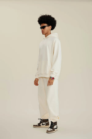 Hoodie FW/24 Drop Shoulder Blank - MILK TEA WHITE