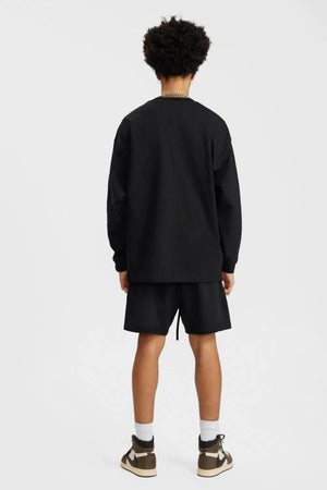Long Sleeve Oversized T-Shirt 100% Cotton - Black