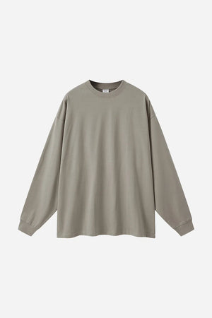 Long Sleeve Oversized T-Shirt 100% Cotton - SAND