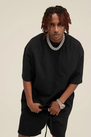 T-Shirt Blank Heavy 100% Cotton - BLACK