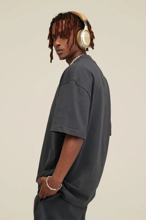 T-Shirt Blank Heavy 100% Cotton - DARK GRAY