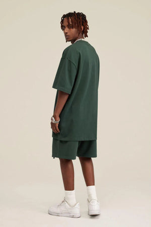 T-Shirt Blank Heavy 100% Cotton - DARKISH GREEN