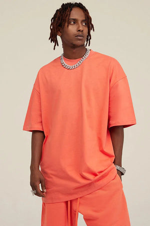 T-Shirt Blank Heavy 100% Cotton - ORANGE RED