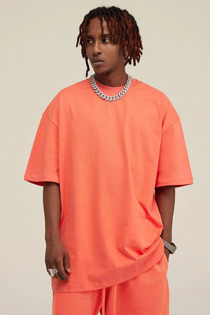 T-Shirt Blank Heavy 100% Cotton - ORANGE RED