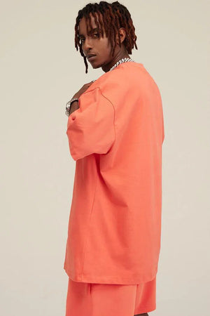 T-Shirt Blank Heavy 100% Cotton - ORANGE RED