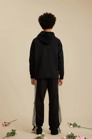 Three Lines Hoodie - BLACK