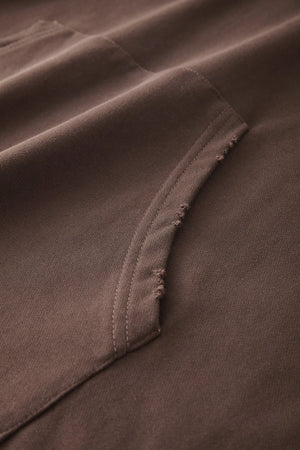 Three Lines Hoodie - BROWN