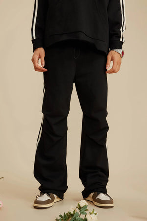 Three Lines Pants - BLACK
