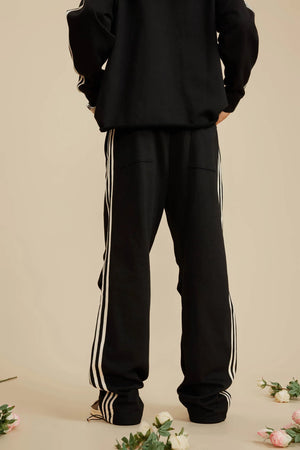 Three Lines Pants - BLACK