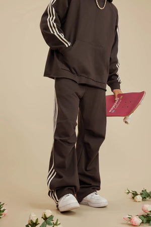 Three Lines Pants - BROWN