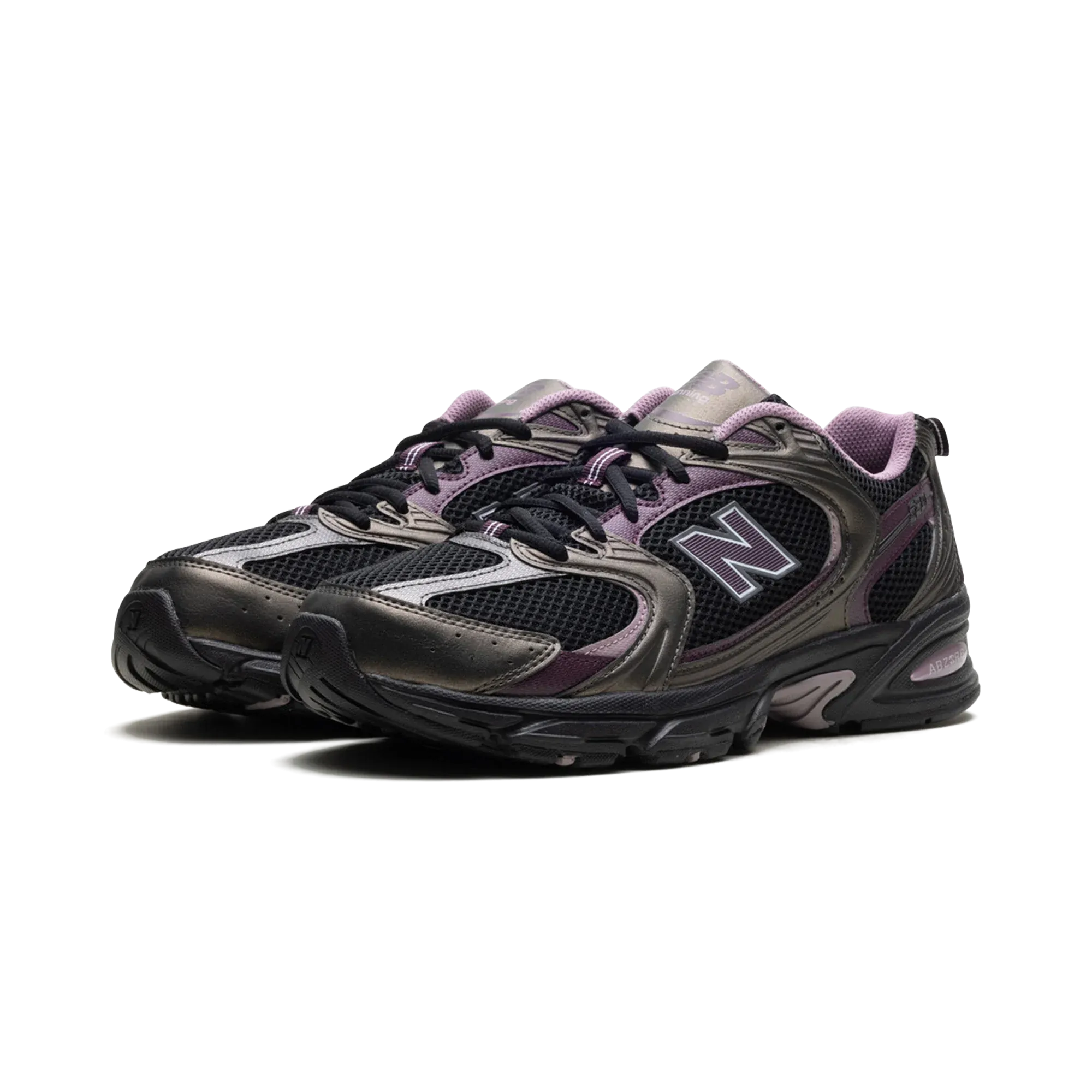 New Balance 530 Black Metallic Plum Brown