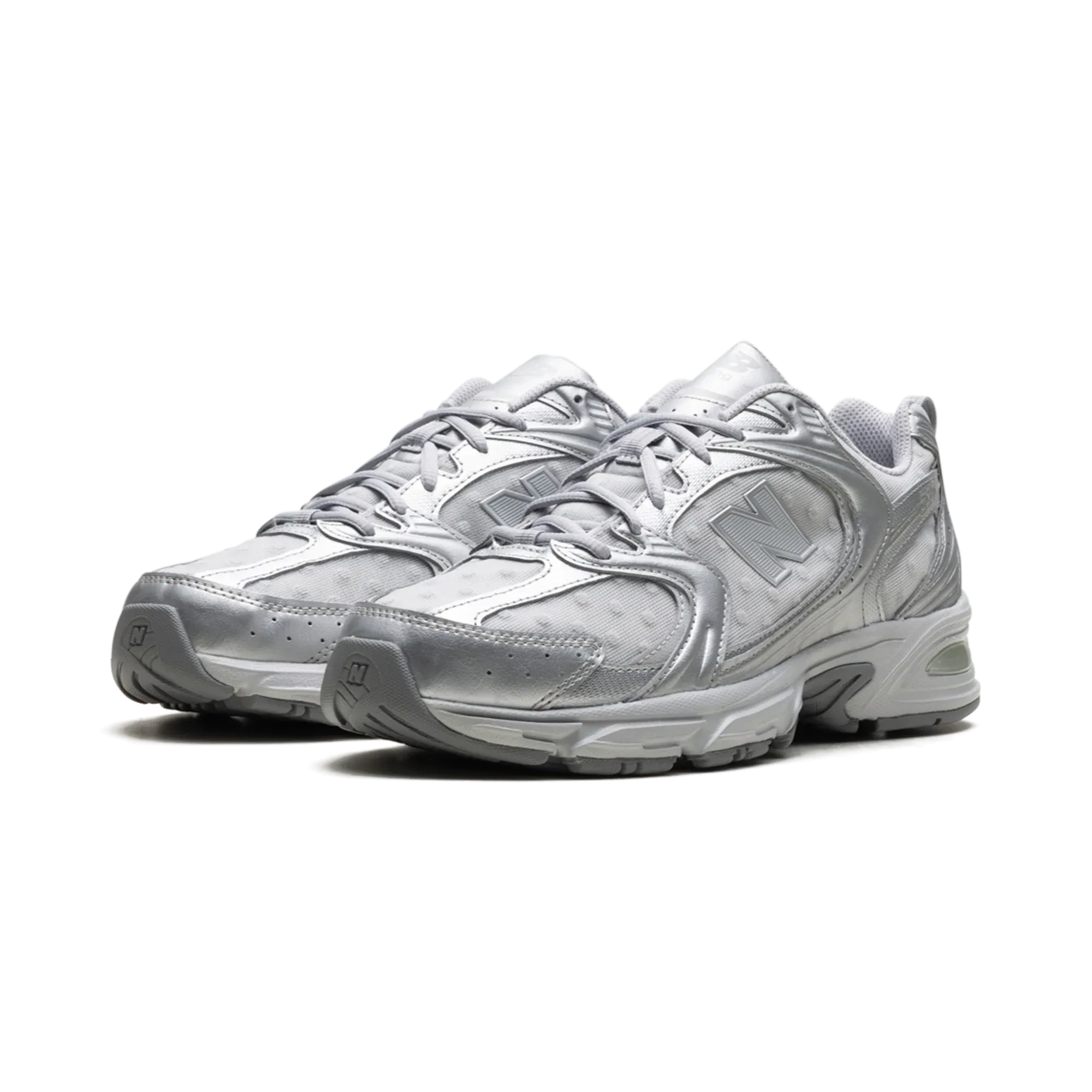 New Balance 530 Silver Metallic Raincloud Polka Dots