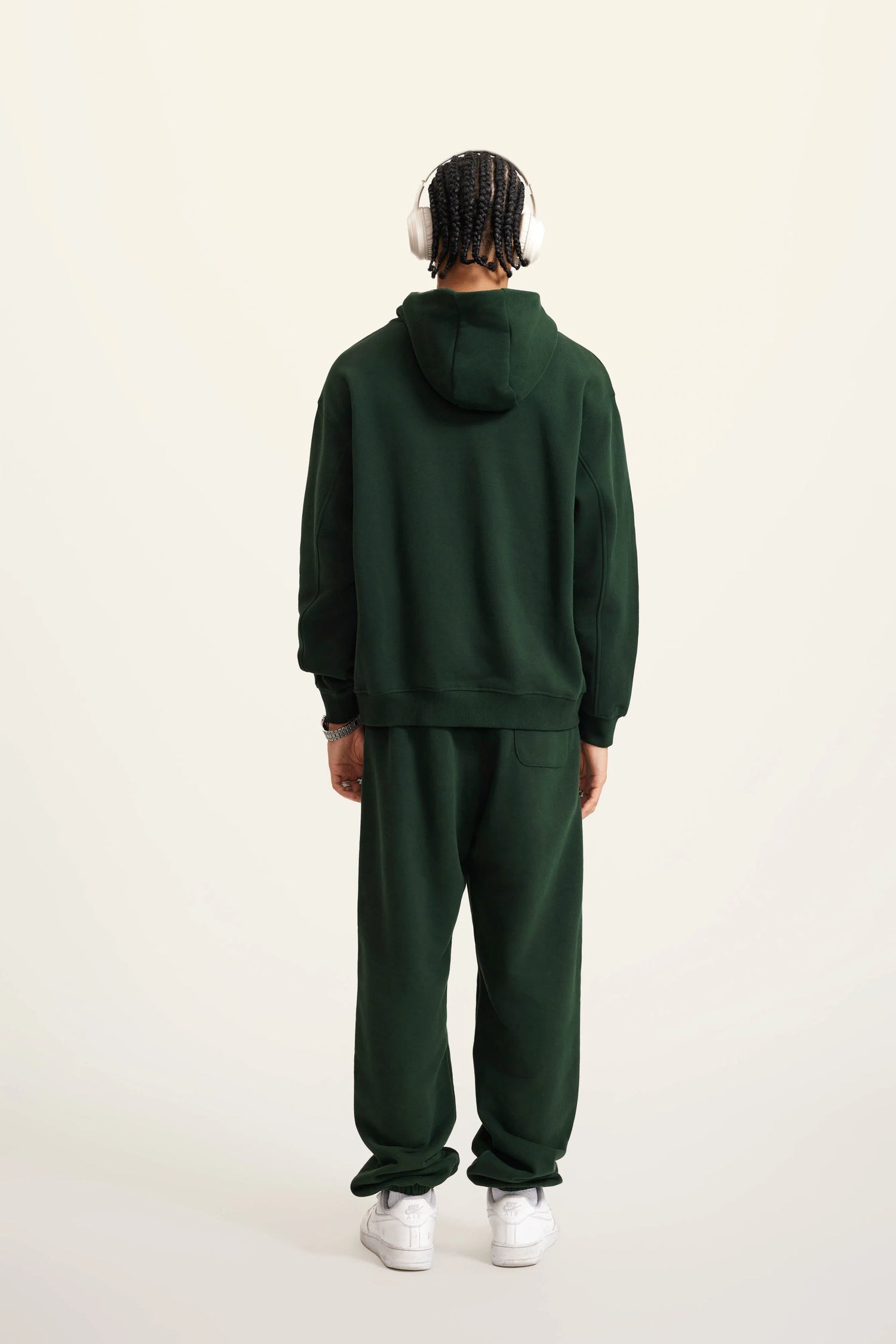 Ghost Hoodie Blank FW-24 Heavy Drop Shoulder - BLACKISH GREEN-LOTABY