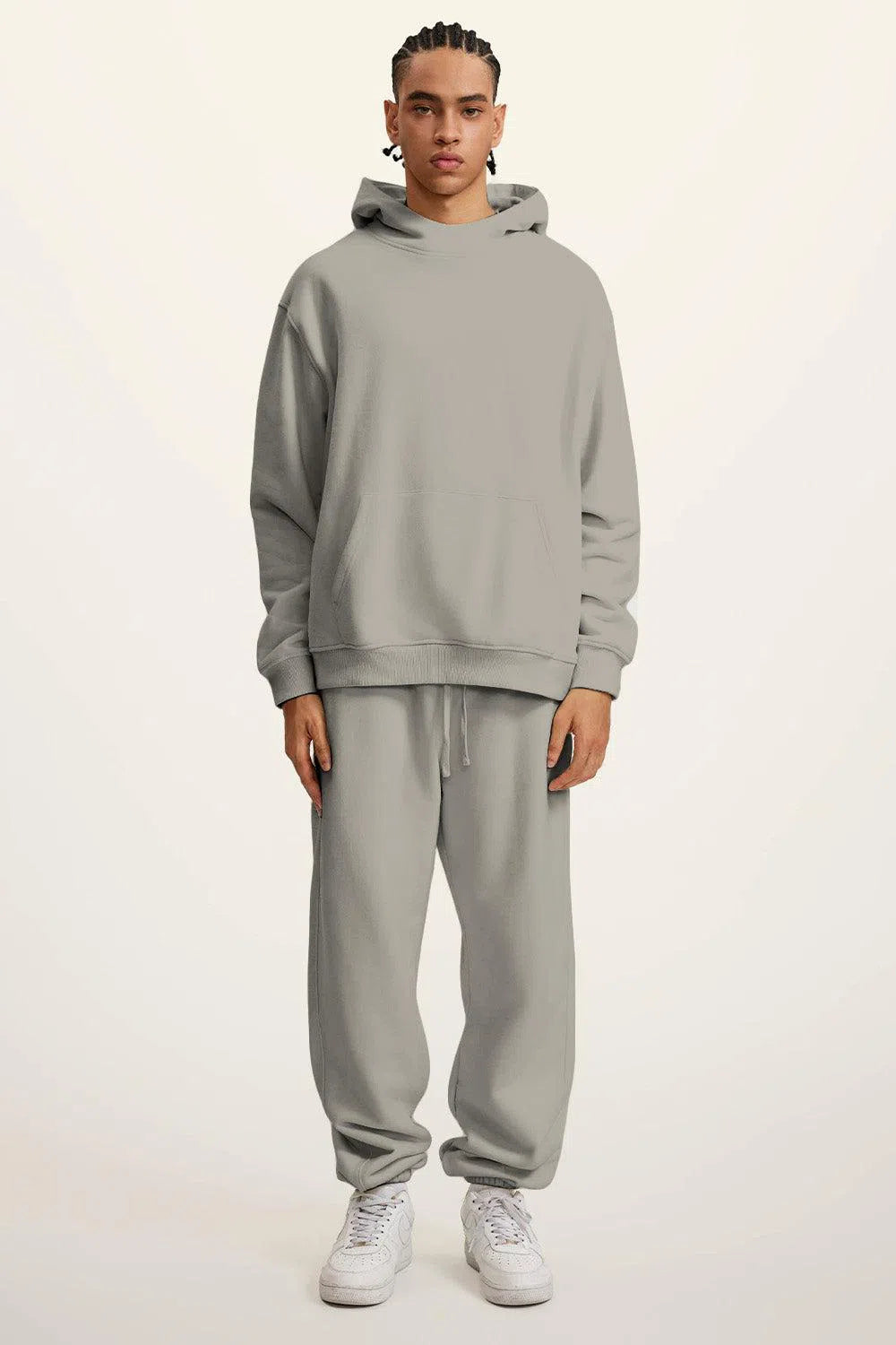 Ghost Hoodie Blank FW-24 Heavy Drop Shoulder - GREY CAMEL