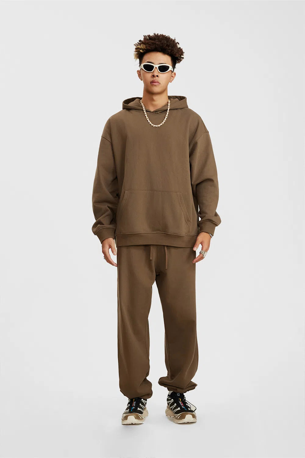 Hoodie FW/24 Drop Shoulder Blank BROWN - Main Image