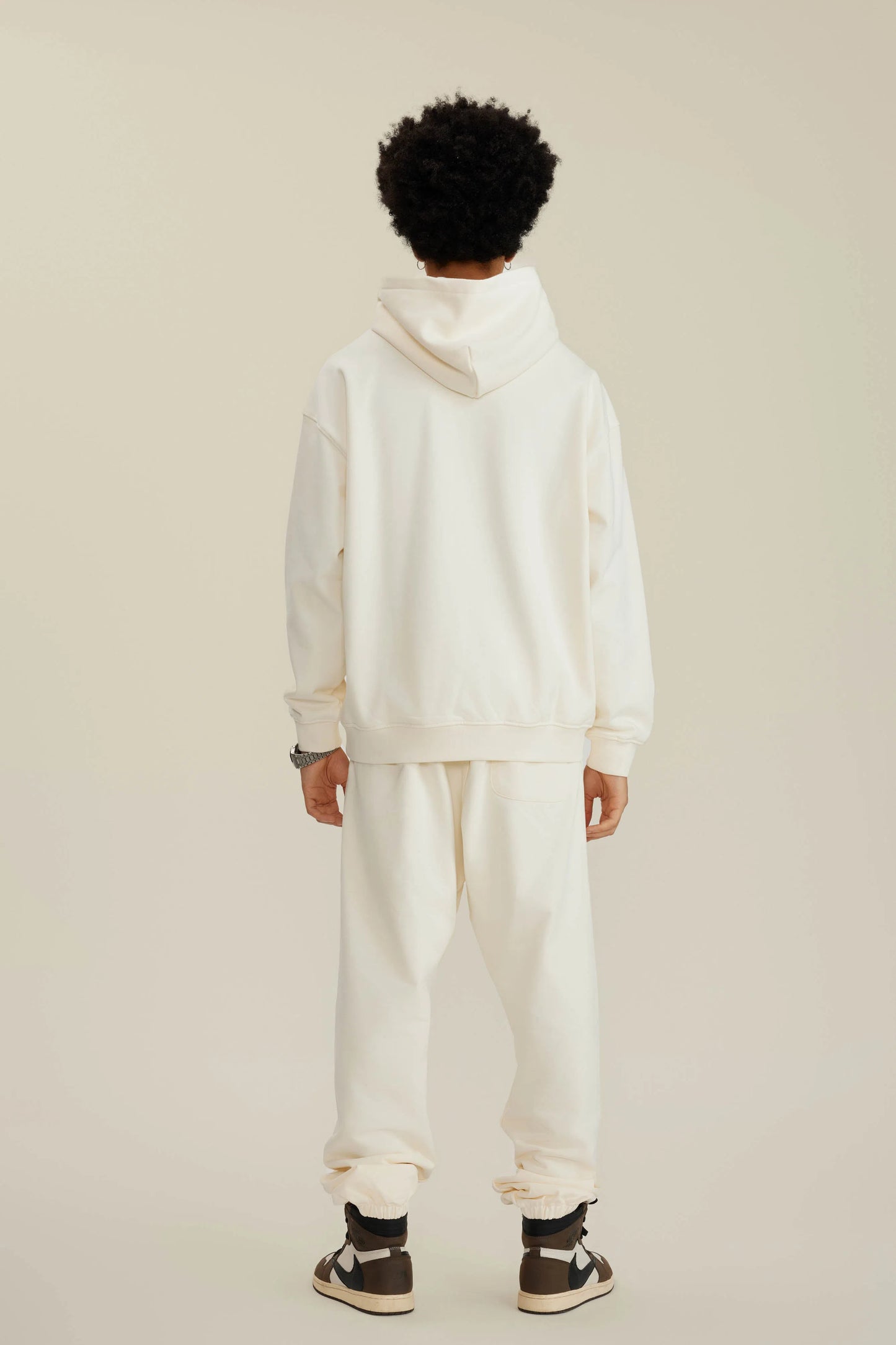 Hoodie FW/24 Drop Shoulder Blank - MILK TEA WHITE-LOTABY