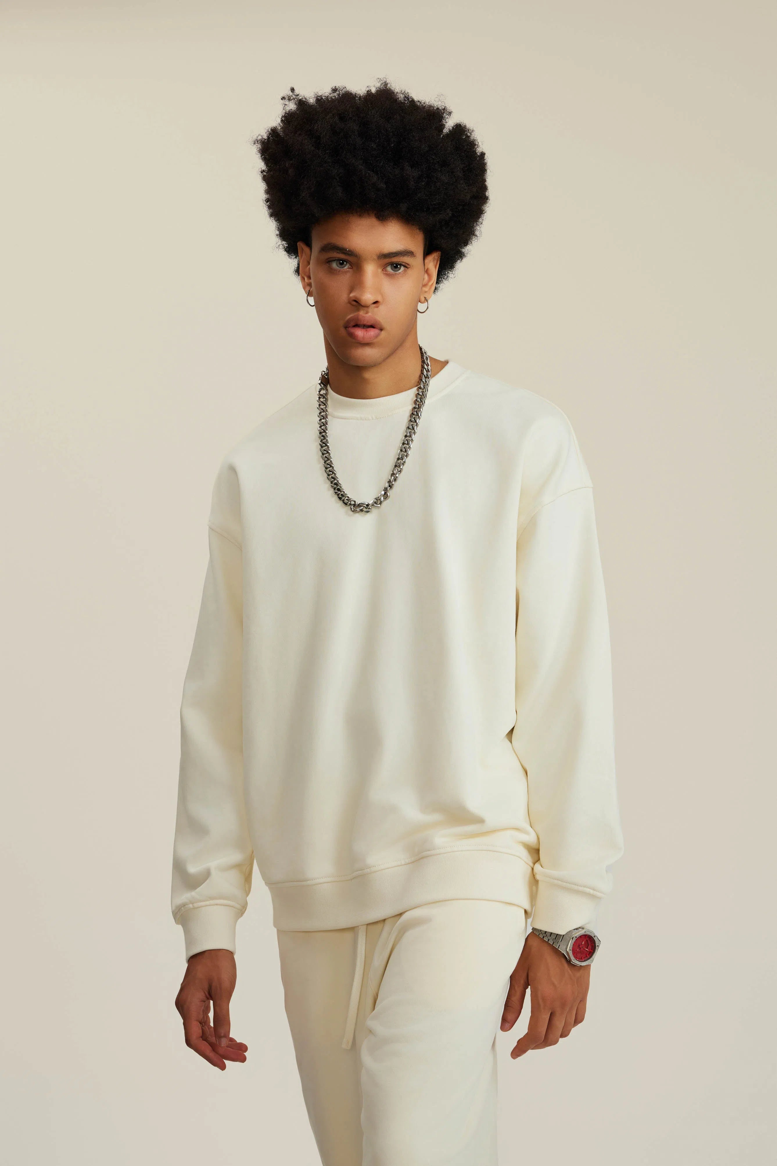 Sweatshirt FW-24 440G - MILK TEA WHITE