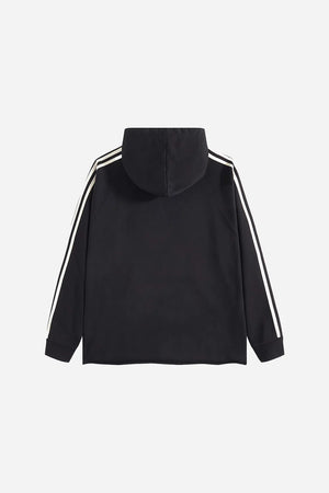Three Lines Hoodie - BLACK